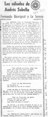 Fernando Binvignat y La Serena.