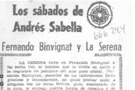 Fernando Binvignat y La Serena.