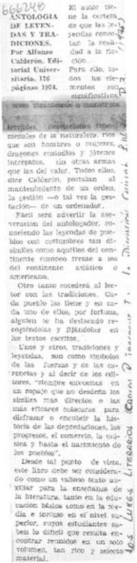 Antología de leyendas y tradiciones