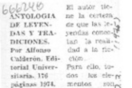 Antología de leyendas y tradiciones