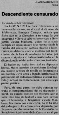 Descendiente censurado