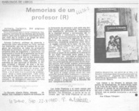Memorias de un profesor (R)