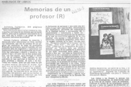 Memorias de un profesor (R)