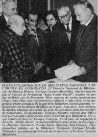Plena colaboración de Biblioteca Nacional y el círculo de periodistas.