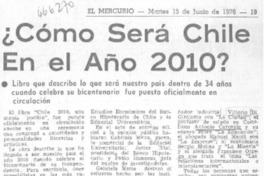 ¿Cómo será Chile en el año 2010?