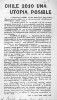 Chile 2010 una utopía posible