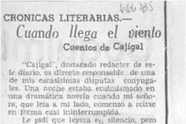 Cuando llega el viento