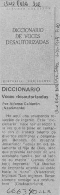 Diccionario de voces desautorizadas