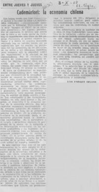 Cademártori, la economía chilena