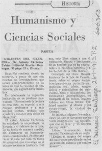 Humanismo y ciencias sociales.