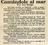 Contándole al mar