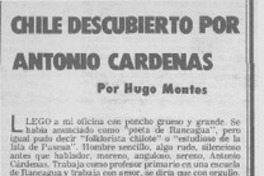 Chile descubierto por Antonio Cárdenas