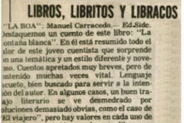 Libros, libritos y libracos.