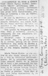 Contándole el mar a Christian