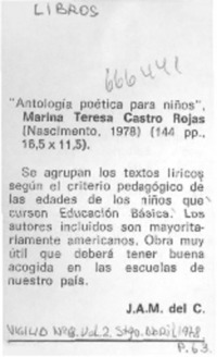 "Antología poética para niños"