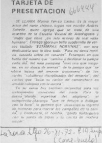 Tarjeta de presentación.