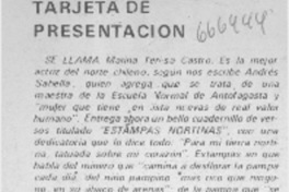 Tarjeta de presentación.