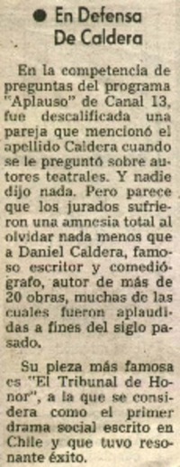 En defensa de Caldera.