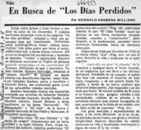 En busca de "los días perdidos"  [artículo] Hermelo Arabena Williams.