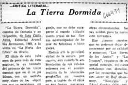 La tierra dormida  [artículo] M. A. C. L.