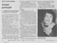 Siempre postergada : [entrevista]
