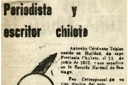 Periodista y escritor chileno.