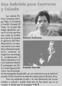 Una Gabriela para Contreras y Caicedo