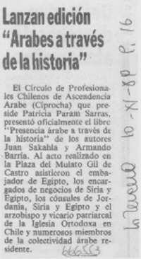 Lanzan edición "Árabes a través de la historia".