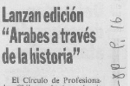 Lanzan edición "Árabes a través de la historia".