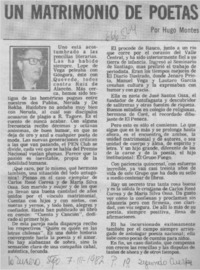 Un matrimonio de poetas