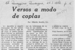 Versos a modo de coplas