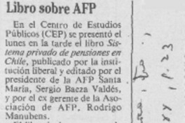 Libro sobre AFP.