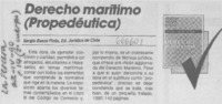 Derecho marítimo (propedéutica)