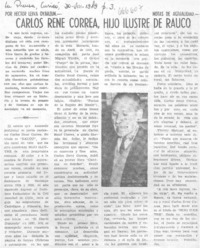 Carlos René Correa, hijo ilustre de Rauco