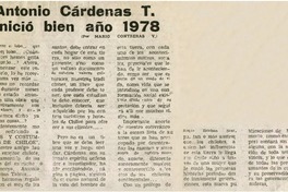 Antonio Cárdenas T. inició bien año 1978