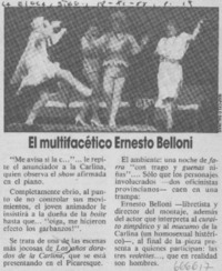 El Multifacético Ernesto Belloni.