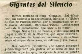 Gigantes del silencio.