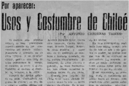 Usos y costumbres de Chiloé