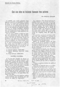 Con una obra se hicieron famosos tres autores