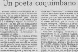 Un poeta coquimbano