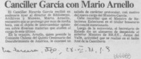 Canciller García con Mario Arnello.