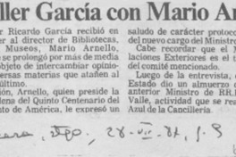 Canciller García con Mario Arnello.