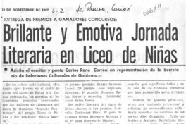Brillante y emotiva jornada literaria en liceo de niñas.  [artículo]