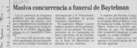 Masiva concurrencia a funeral de Baytelman.