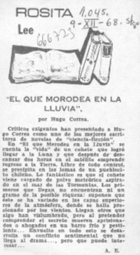 El que morodea en la lluvia"