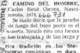 Camino del hombre  [artículo]