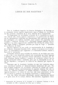 Libros de dos maestros