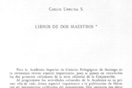 Libros de dos maestros