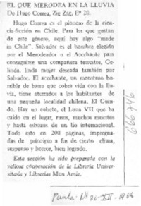 El que merodea en la lluvia.