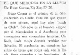 El que merodea en la lluvia.